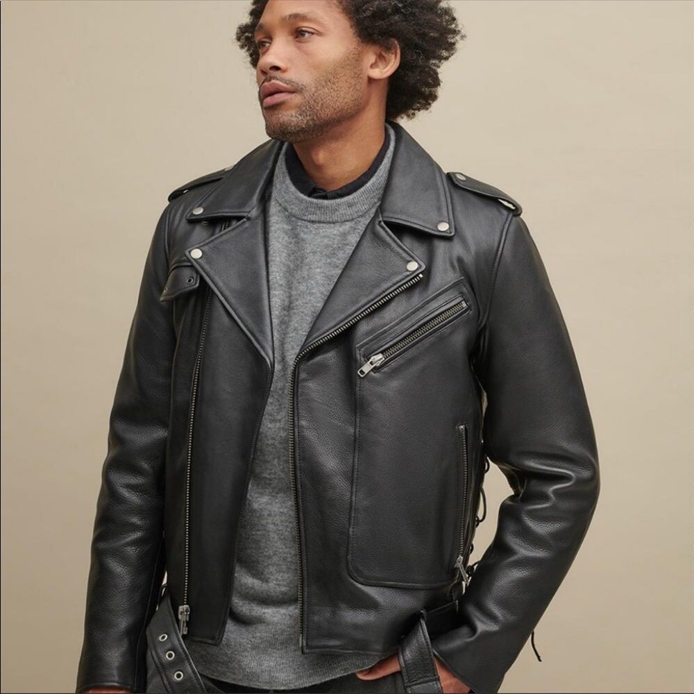 Wilson Leather Finn Rider Moto Jacket Sz S - Picture 3 of 13